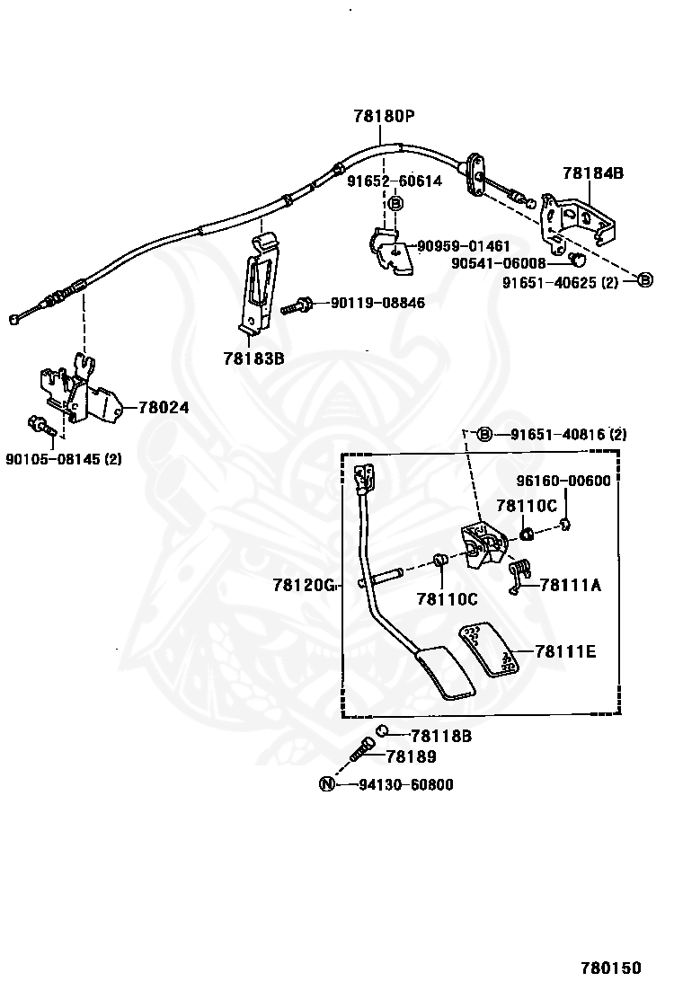 Toyota - Cushion, No.1 (for Clutch Pedal)